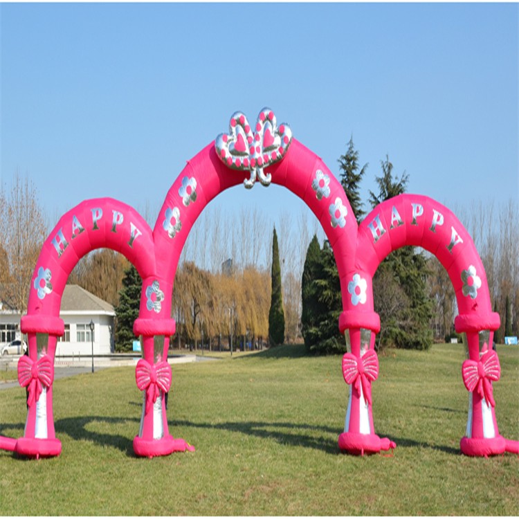 台山粉色充气拱门